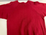 ヴィンテージ vintage 50's～60's 50～60年代 HANES WIND SHIELD ラグラン カレッジ カラーフロッキー プリント 3段 スウェット ワインレッド Lサイズ 101MT-4167