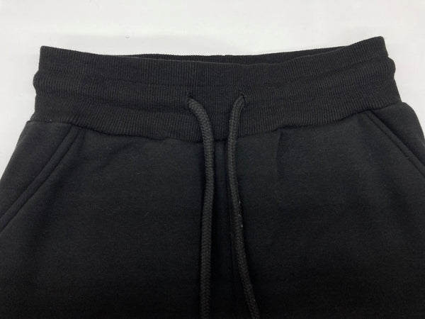 ロゼミューズ Rosé Muse lace garter sweat set レース ガーター スウェット セット クロップド丈 フレアパンツ スウェットパンツ ロゴ 刺繍 BLACK 黒 RM224CS1201 セットアップ ワンポイント ブラック 104LT-232