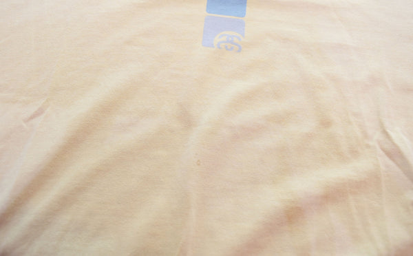 ステューシー STUSSY USA製 SSリンクロゴ プリント 半袖Tシャツ  Tシャツ ベージュ Mサイズ 103MT-2589