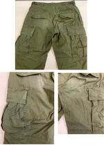 ミリタリー Military 60's 60年代 US ARMY 米軍 ジャングルファティーグ カーゴパンツ リップストップ  VINTAGE ヴィンテージ カーゴパンツ カーキ LONG SMALL 101MB-714