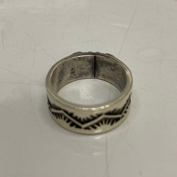 【曜日割引対象外】 【中古】サンシャインリーブス SUNSHINE REEVES スタンプワークリング Navajo ナバホ族 16号 メンズジュエリー・アクセサリー インディアンジュエリー 指輪・リング シルバー 201goods-770 VB