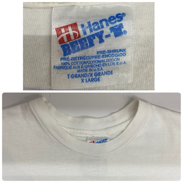 【曜日割引対象外】 ヴィンテージ vintage 90's NINE INCH NAILS "The Downward Spiral halo eight " Hanes USA製 Tシャツ ホワイト XLサイズ 201MT-4491 VB