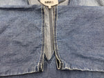 エムエムシックス MM6 メゾンマルジェラ Maison Margiela 2019年モデル 半袖 Vネック デニム ドレス サイドスリット DENIM インディゴ S52CT0376 S30512 ワンピース ワンポイント ネイビー SIZE38 104LT-138