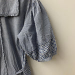 ピンクハウス PINK HOUSE セーラー襟 キューピーワッペン ギンガムチェック柄 ワンピース ブルー 201LT-426