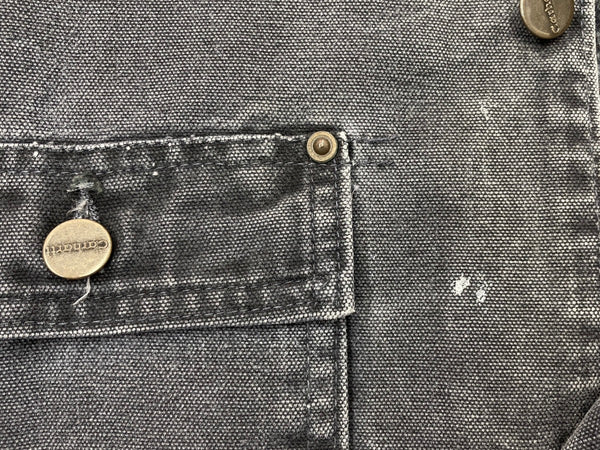 カーハート Carhartt MICHIGAN CHORE COAT ミシガン チョア コート ダック カバーオール ブランケット USA製 フェード 黒 ジャケット 無地 ブラック Mサイズ 104MT-1936