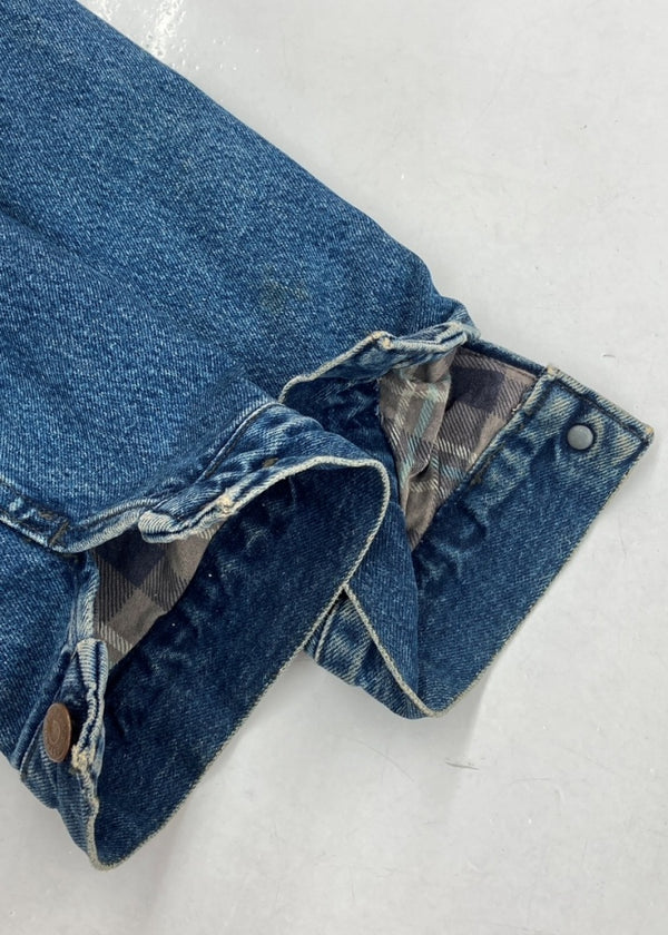 ダブルアールエル RRL 90s DENIM JACKET デニム ジャケット 三ツ星タグ USA製 シンチバック 裏地チェック Ralph Lauren 青 ジャケット ロゴ ブルー Mサイズ 104MT-1366