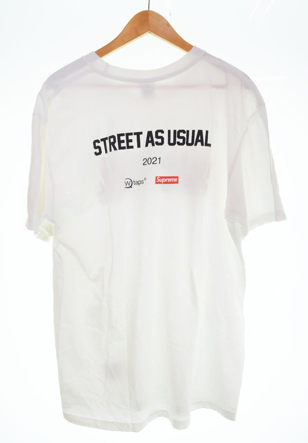 シュプリーム SUPREME  WTAPS ダブルタップス 21AW Sicem! Tee ロゴプリント Tシャツ Tシャツ ホワイト Lサイズ 103MT-2701