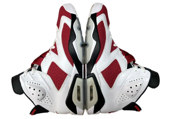 ナイキ NIKE 20年製 AIR JORDAN 6 RETRO CARMINE エア ジョーダン レトロ カーマイン AJ6 スウッシュロゴ 白 赤 黒 CT8529-106 メンズ靴 スニーカー レッド 27.5cm 104S-845