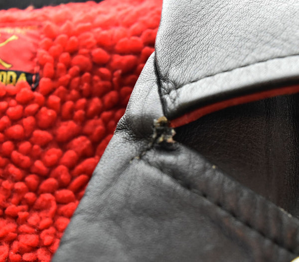 クリームソーダ CREAM SODA  80's 金タグ LEATHER DOUBLE RIDERS JACKET レザー ダブル ライダース ジャケット 80年代 80s 原宿 裏地ボア ジャケット ブラック 103MT-2883