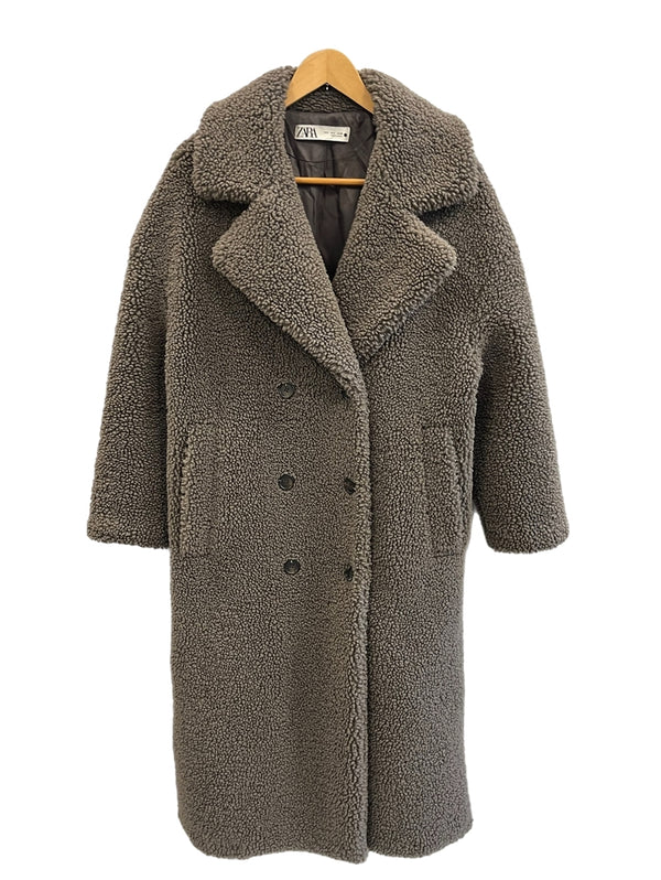 ザラ ZARA テディベアコート テディコート ボア ジャケット  ジャケット グレー USA S 101LT-198