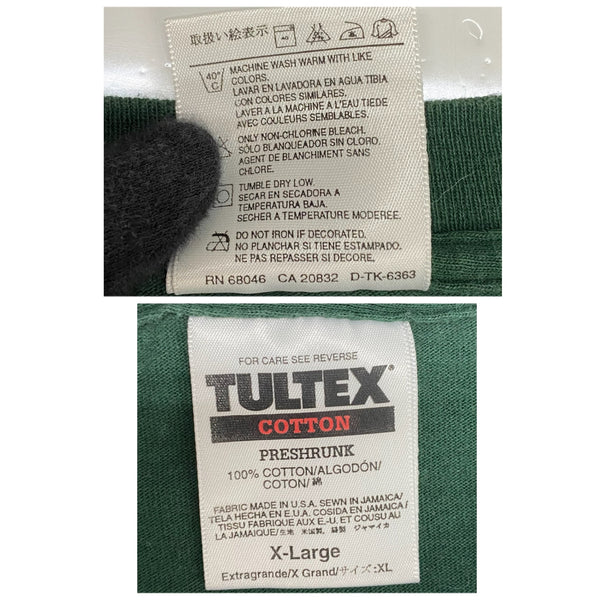 【曜日割引対象外】 ヴィンテージ vintage 90's 00's TULTEX RAGE AGAINST THE MACHINE USA製 Tシャツ グリーン XLサイズ 201MT-3846 VB