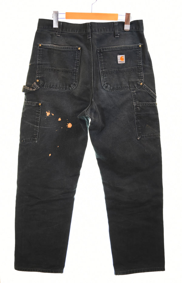 カーハート Carhartt  90’s Mexico製 ダブルニー ダック ペインター パンツ ブラック フェード 雰囲気系 BORO ボロ 90年代 90s  ボトムスその他 ブラック 32×30 103MB-644