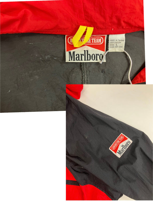 US US古着 90's 90年代 Marlboro マルボロ ナイロンジャケット マウンテンパーカー ヴィンテージ VINTAGE ジャケット レッド Lサイズ 101MT-4180