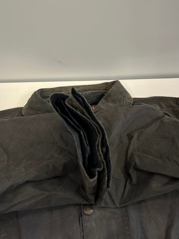 バブアー BARBOUR 90's 90年代 3ワラント BORDER ボーダー ワックス コットン オイルドジャケット コート VINTAGE ヴィンテージ ジャケット ネイビー 101MT-5343