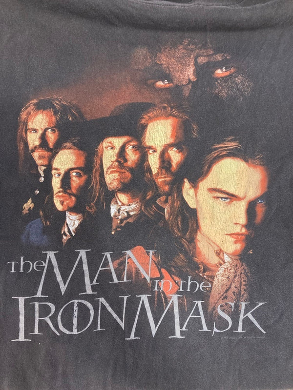 ヴィンテージ vintage 90s ©1998 The Man in the Iron Mask 仮面の男  MOVIE Tshirt ムービーTシャツ 映画 黒  Tシャツ ブラック Lサイズ 101MT-2985