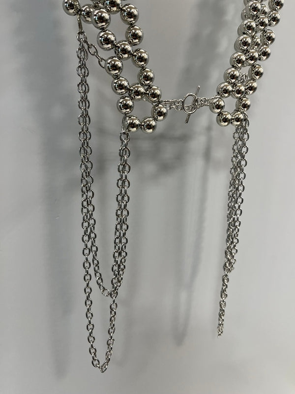 ハレ HARE クロスデザインハーネス シルバーカラー ボールチェーン メタル サイズ：FREE レディースジュエリー・アクセサリー その他 シルバー 101G-217