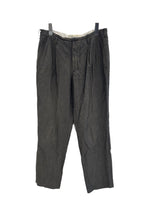 ザクルーキッドテイラー The crooked Tailor コットンリネンパンツ トラウザーズパンツ 黒 ボタンフライ スラックス ブラック 101MB-737