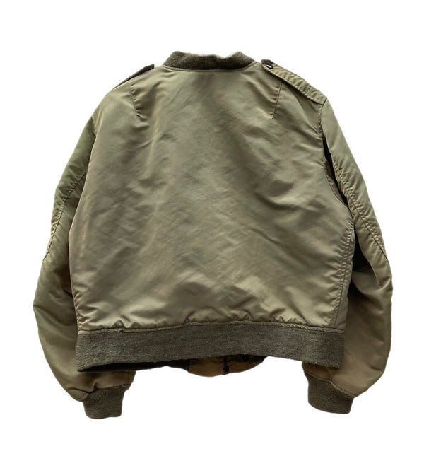 バズリクソンズ BUZZ RICKSON'S L-2B Flight Jacket フライトジャケット 初期 USAF Military ミリタリー 黒タグ 411-M11093 ジャケット ロゴ カーキ Mサイズ 104MT-2174