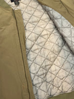 ダブルアールエル RRL 90s FLIGHT JACKET フライト ジャケット キルティング MA-1 ジップアップ 三ツ星タグ Ralph Lauren 緑 ジャケット 無地 カーキ Lサイズ 104MT-1402