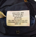 アビレックス AVIREX MA-1 MA1 Commercial Logo コマーシャル ロゴ アーチ ロゴ リバーシブル 中綿 ミリタリー フライト ジャケット アヴィレックス 6162164 M ジャケット ネイビー 103MT-3264