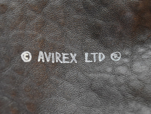 アヴィレックス AVIREX 90s 50周年 A-2 フライトジャケット レザーブルゾン 90's ノルマンディー ジャケット ブラウン SSサイズ 103MT-3107