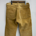 【曜日割引対象外】 リアルマッコイズ JOE McCOY ジョーマッコイ Suede Trousers レザー 305 ボトムスその他 黄色 29×36サイズ 201MB-919 VB
