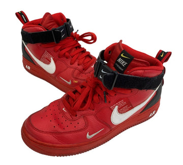 ナイキ NIKE Air Force 1 Mid Utility University Red ナイキ エアフォース1 ミッド ユーティリティ ユニバーシティ レッド 804609-605 メンズ靴 スニーカー レッド 28cm 101sh-1882