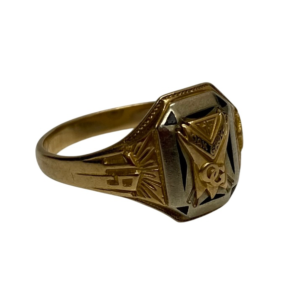 【曜日割引対象外】 【中古】ヴィンテージ vintage 30's JOSTEN カレッジリング 10K 21号 1933年 メンズジュエリー・アクセサリー インディアンジュエリー 指輪・リング ゴールド 201goods-797 VB