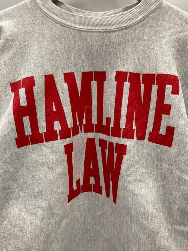 チャンピオン Champion 90s 刺繍タグ ヴィンテージ Vintage リバースウィーブ REVERSE WEAVE  US古着 USA製 HAMLINE LAW スウェット グレー Lサイズ 101MT-3031