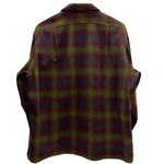 【曜日割引対象外】 ペンドルトン Pendleton 60's オンブレ チェック ボードシャツ エルボーパッチ ウール 長袖シャツ ワインレッド XLサイズ 201MT-4722 VB