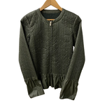 サカイ sacai ノーカラージャケット プリーツ フリル 16-02779 ジャケット カーキ 201LT-449