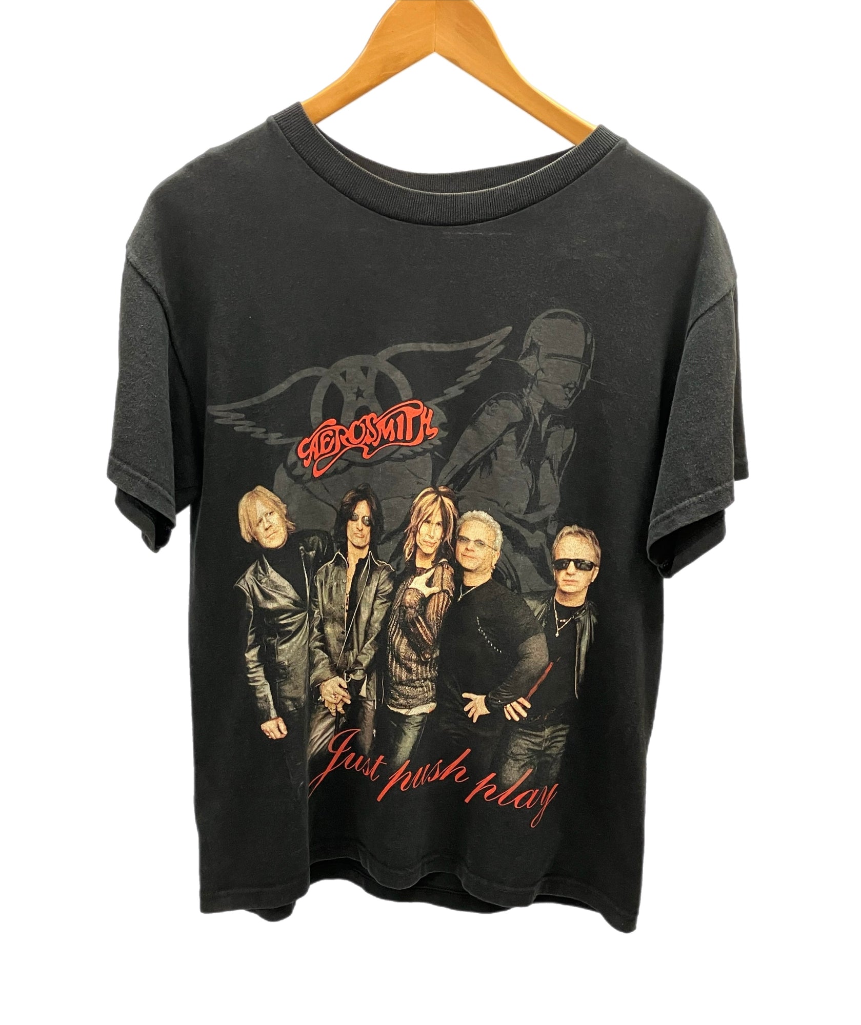 バンドTシャツ BAND-T GIANT AEROSMITH エアロスミス 空山基 2001ワールドツアー両面プリント USA製 MADE IN  USA Tシャツ プリント ブラック Mサイズ 101MT-2423 | 古着通販のドンドンサガール