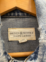 ラルフローレン RalphLauren デニムアンドサプライ Denim & Supply デニムジャケット Gジャン イーグル 刺繍   ジャケット ブルー Sサイズ 101MT-3062