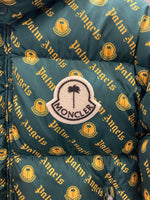 モンクレール MONCLER パームエンジェル Palm Angels ロゴ総柄 ダウンジャケット サイズ2 ジャケット グリーン 101MT-3044