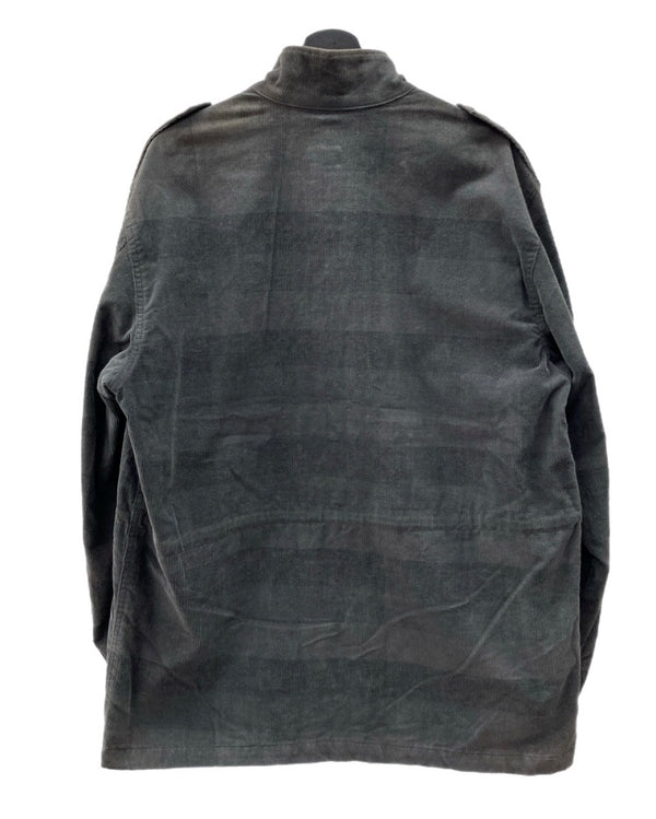 ステューシー STUSSY OLD オールド active jkt アクティブ ジャケット M65 ミリタリー ジャケット コーデュロイ 灰 ジャケット ボーダー グレー Lサイズ 104MT-1836
