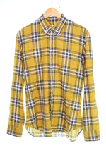 メゾン・マルジェラ Maison Margiela   Check Button Down Shirt チェック柄 ボタンアップシャツ S50DL0332 S48505 40 長袖シャツ イエロー 103MT-3246