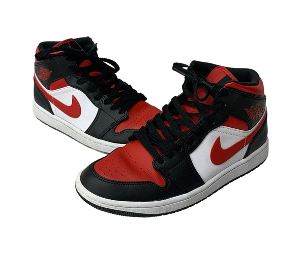 ナイキ NIKE エアジョーダン1 ミッド "ブラック/ ジムレッド/ホワイト" Air Jordan 1 Mid "Black/Gym Red/White" 554724-079  メンズ靴 スニーカー レッド 26cmサイズ 201-shoes997