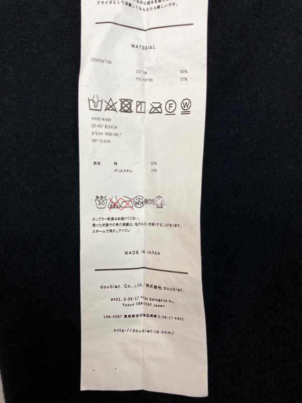 ダブレット doublet 19AW LINED CHAOS EMBROIDERY TRACK PANTSトラック パンツ ベロア 刺繍 ジャージ ズボン 黒 ロゴ 19AW16PT110 ボトムスその他 ブラック Mサイズ 104MB-389