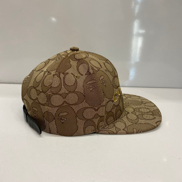 【中古】ア ベイシング エイプ A BATHING APE COACH Jacquard Baseball Cap 001CPG231902X 帽子 メンズ帽子 キャップ ブラウン 201goods-630
