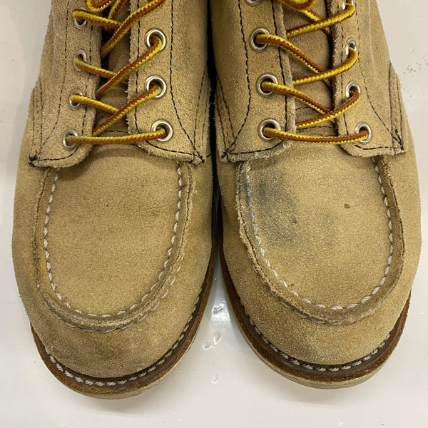 【曜日割引対象外】 レッドウィング RED WING 6inch Classic Moc スエード USA製 8173 メンズ靴 ブーツ ワーク ベージュ 25cmサイズ 201-shoes1563 VB