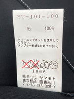 ワイズ Y's ヨウジヤマモト Yohji Yamamoto 03AW ウールギャバジン ステッチ テーラード WOOL 毛 日本製 BLACK 黒 YU-J01-100 ジャケット 無地 ブラック SIZE2 104LT-154