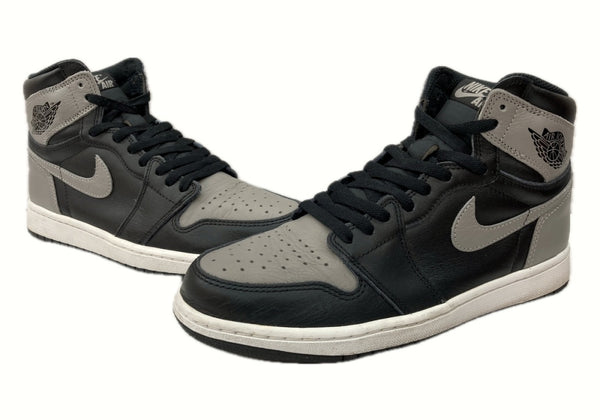 ナイキ NIKE 18年製 AIR JORDAN 1 RETRO HIGH OG SHADOW エア ジョーダン レトロ ハイ シャドウ AJ1 灰色 黒 555088-013 メンズ靴 スニーカー グレー 27cm 104-shoes594