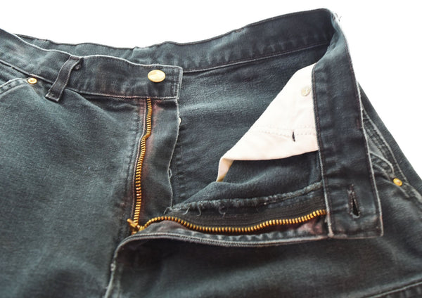 カーハート carhartt USA製 ダブルニー ペインターパンツ 32×30  黒 デニム ブラック 32 103MB-417