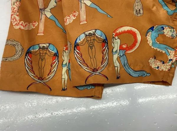 シュプリーム SUPREME 18SS Alphabet Silk Shirt アルファベット シルク シャツ オープンカラーシャツ 黄 半袖シャツ 総柄 イエロー Mサイズ 104MT-1632