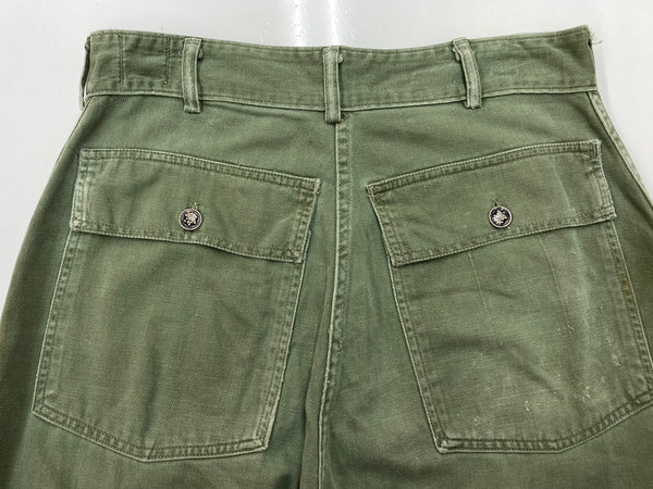 ミリタリー Military 40s 40年代 U.S.ARMY アメリカ軍 ベイカーパンツ 13スターボタン OG-107 SERVAL 片爪 無地 カーゴパンツ カーキ 104MB-366