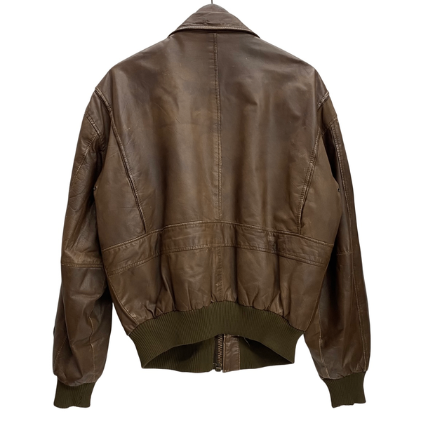 【曜日割引対象外】 アヴィレックス AVIREX G-1 レザー フライトジャケット トップガン ライダース レザージャケット ジャケット ブラウン Lサイズ 201MT-4568 VB