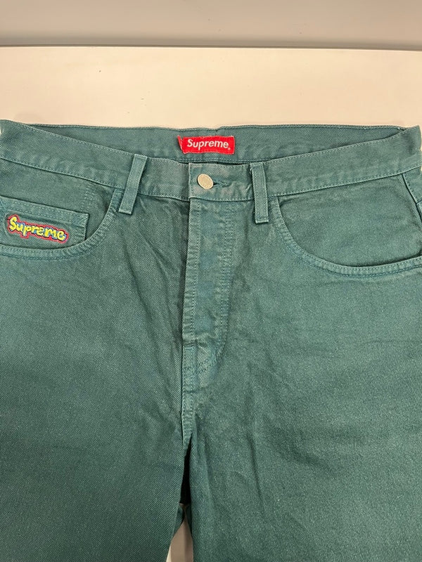 シュプリーム SUPREME 15SS Denim Skate Short デニムショーツ カラーデニム Gonz 緑 ハーフパンツ グリーン 32 101MB-745