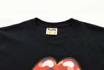 ア ベイシング エイプ  A BATHING APE  ROLLING STONES  Tシャツ ローリングストーンズ a bathing ape エイプ ベイプ アベイシングエイプ Tシャツ カモフラージュ・迷彩 ブラック Sサイズ 103MT-657