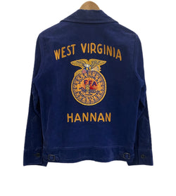 ヴィンテージ vintage 70’s 70年代 FFAジャケット ファーマーズジャケット WEST VIRGINIA TALON ZIP 刺繍 36 ジャケット ネイビー Sサイズ 101MT-4119
