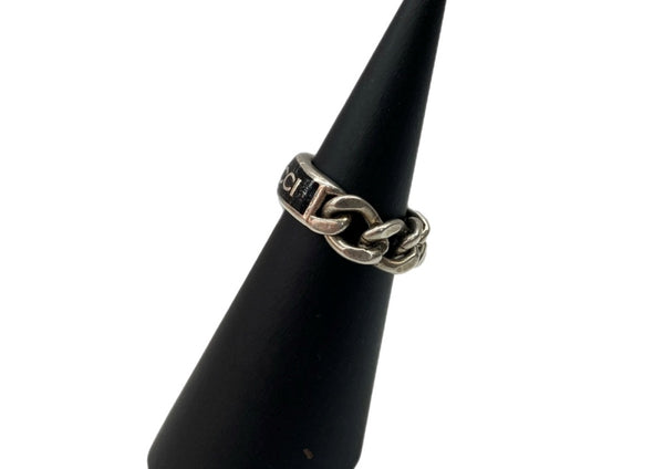 グッチ GUCCI CHAIN RING チェーン リング ロゴプレート 指輪 925 銀 メンズジュエリー 指輪・リング ロゴ シルバー 104A-79